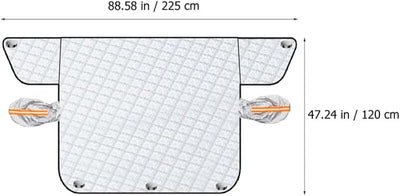 Uonlytech Car Windshield Snow Cover and Magnets with Pe Aluminum Film Protects Windshield from Frost, Snow, and Ice Strong Wind Protection for Winter Use