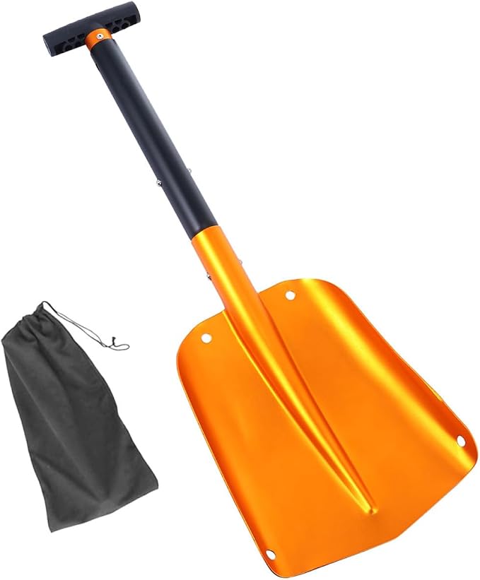 Abaodam Retractable Ice Scraper Wide Car Shovel Detachable Snow Shovel for Car Extendable Auto Ice Scraper for Folding Snow with Carry Bag for Winter and Removal