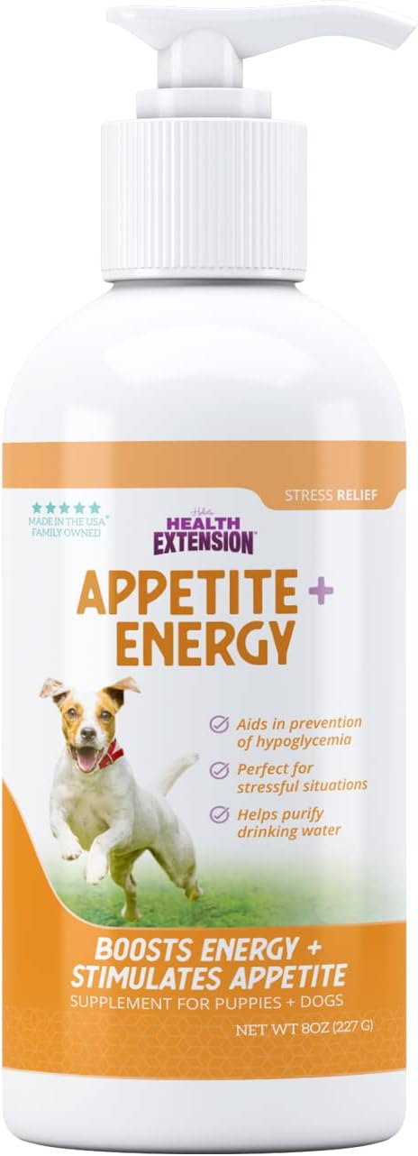 Stress Relief Supplement for Dogs, 8oz - Appetite & Energy Boost, Prevents Hypoglycemia, Enriched with Vitamin B