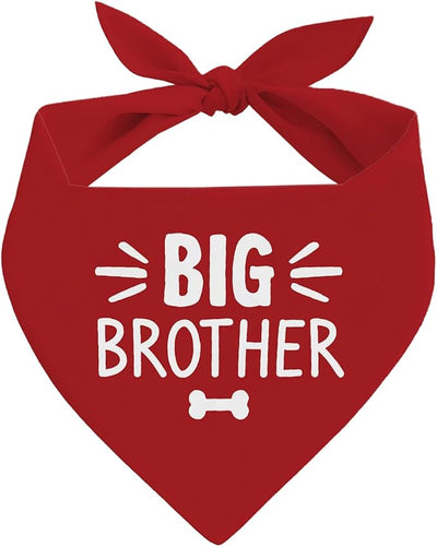 Big Brother Dog Bandana, Red Wine Pet Dog Scarf Accessories, Pregnancy Announcement Big Brother Baby Reveal, Pet Dogs Triangle Scarf, Dogs Bandana for Small Medium
