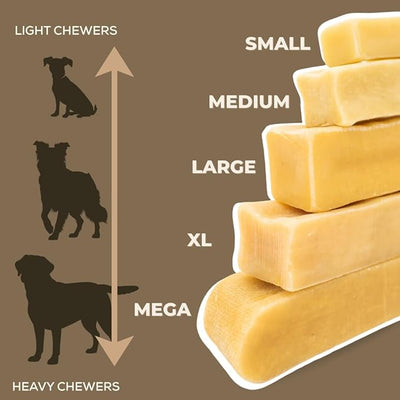 Bully Bunches Small Authentic Yak Cheese Himalayan Chews for Small Dogs & Puppies - All Natural Dog Treat Dental Chews, Made with Real Yak Milk for Teething - Lactose & Rawhide Free (3 Pk)