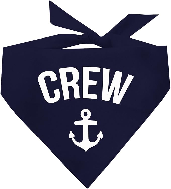 Crew Anchor Boat Dog Bandana (265 Navy, One Size)