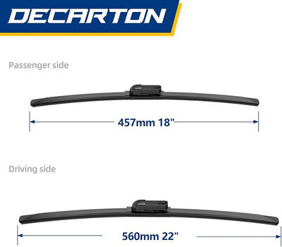 Windshield Wiper Blades Replacement for GMC Canyon 2015-2018 | OEM Quality Premium C Clip Wiper Blade (Pair for Front Windshield)