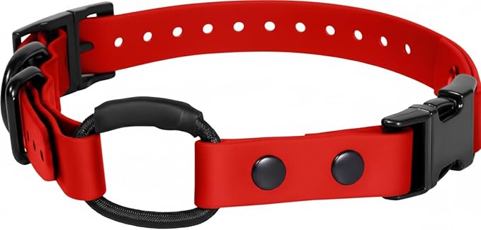 eCollar Replacement Strap Bungee Style - Waterproof Collar Compatible with Garmin, Dogtra, SportDOG, Educator (Red 3/4")