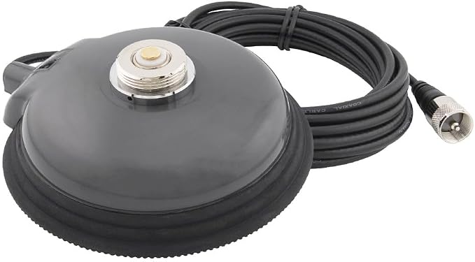 Comet CM-5NMO Mobile Antenna Magnet Mount with 3.25 Inch Heavy-Duty Base and NMO Connector for VHF and UHF Mobile Antennas Durable Weather-Resistant Design for Vehicle Installations