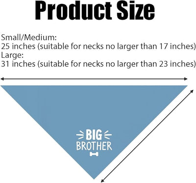 Big Brother Dog Bandana, Blue Pet Dog Scarf Accessories, Pregnancy Announcement Big Brother Baby Reveal, Pet Dogs Triangle Scarf, Dogs Bandana for Small Medium