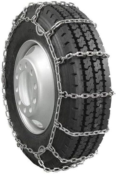 Mytee Products CAM Square Link Snow Tire Chain Compatible w/ 24.5" Rim Diameter & 11" Wide Car Pickup Low-duty Trucks SUV Tires, Emergency Tire Traction Grip Chains - Set of 2