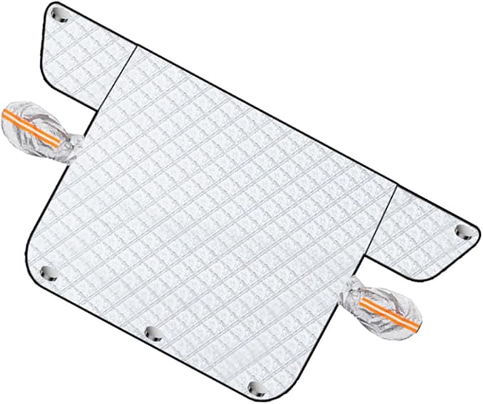 GANAZONO Car Windshield Snow Cover Frost with Pe Aluminum Film and Magnets, Strong Wind Protection, Protects Car from Snow Rain, Ice, and Yellow Sand, for Winter Use