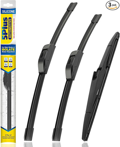 5 PLUS® Windshield Wipers Replacement for Hyundai Santa Fe 2023-2019 Kia Sorento 2020-2016 Sportage 2022-2017,Silicone Water Repellent Wiper Blades-26"/16"/11"(Set of 3), OEM Fit, All-Season