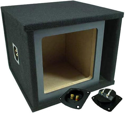 American Sound Connection SOLOSQ1X15V Car Audio Single 15" Vented Square Paintable Sub Box fits L7 Subwooofer