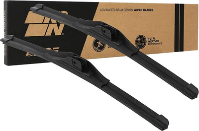 K&N EDGE Wiper Blades: All Weather Performance, Superior Windshield Contact, Streak-Free Wipe Technology: 21" (Pack of 2)