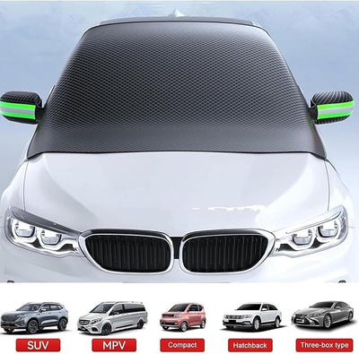 Magnetic Windshield Snow Cover for Toyota Prius 1997–2025 2026 XW60, Winter Frost Guard with Side Mirror Covers, Heavy Duty Sun Shade & Ice Protector -Easy to Install