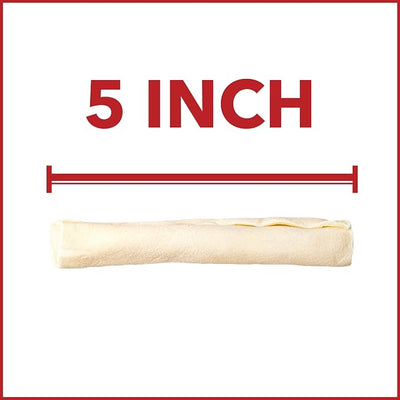 Pet Factory American Beefhide 5" Chip Rolls Dog Chew Treats - Natural Flavor, 8 Count/2 Pack