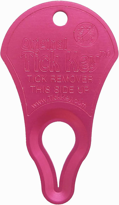 The Original Tick Key - Tick Detaching Device - Portable, Safe and Highly Effective Tick Detaching Tool (Raspberry)