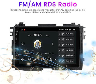 Android Stereo for Honda Vezel HR-V HRV 2013-2022 - 8GB RAM 256GB ROM, 9 Inch Radio Wireless Wired Car-Play Android Auto GPS Navigation IPS Touchscreen Blue-Tooth FM AM RDS DSP 5GWiFi
