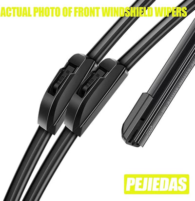3 Replacement Wiper Blades For Nissan Armada 2017 2018 2019 2020 2021 2022 2023 24" + 19" + 12" Front and Rear Wiper Blades (Pack of 3)