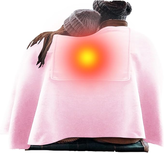 Cordless Heated Blanket Battery Operated Heated Shawl Wraps for Women Rechargeable Heating Pads Indoor/Outdoor, Gifts