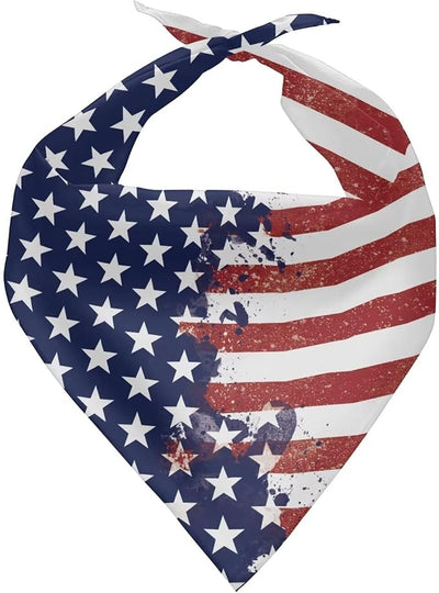 KEIAHUAN American Flag Dog Bandana 4th of July Patriotic Puppy Scarf Soft and Breathable Adjustable Dog Cat Kerchief for Small Medium Large Dogs Pack of 1