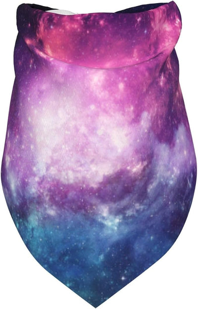 Galaxy Star Abstract Space Blue Purple Dog Bandana Scarf Triangle Bibs Pet Accessories Cat Kerchief