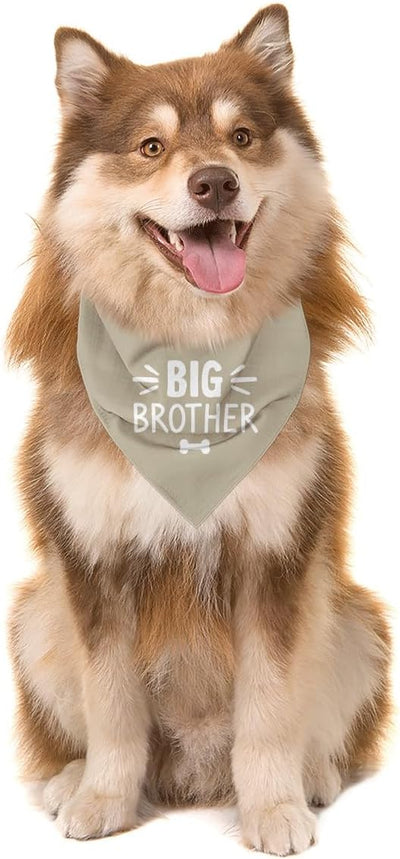 Big Brother Dog Bandana, Beige Pet Dog Scarf Accessories, Pregnancy Announcement Big Brother Baby Reveal, Pet Dogs Triangle Scarf, Dogs Bandana for Small Medium