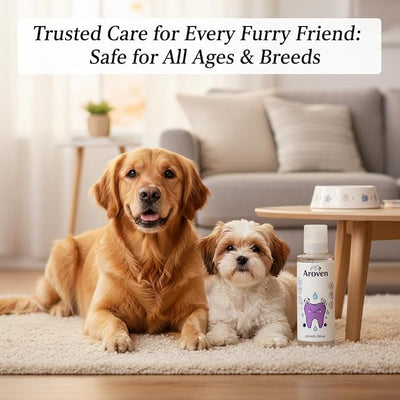 Aroven Dental Dog – Odorless & Flavorless Formula, Helps Freshen Breath and Support Oral Hygiene, 200ml (1pc)