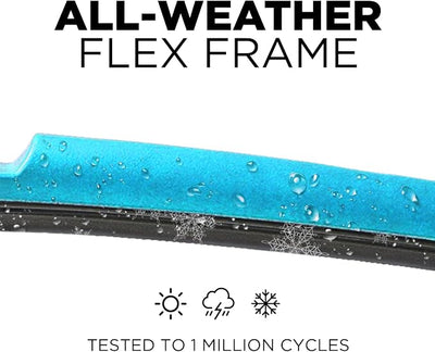 Clix Wipers Windshield Wiper Blades 16"/16" Set of 2, Fits Jeep Wrangler JK, JKU, JL, JLU & Gladiator JT, All-Weather Premium Replacement Wipers with Quick Clips, 2007-2025 Jeep Accessories, Teal