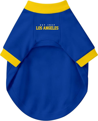 Los Angeles R Dog Clothes Jersey Style Personalized Pet T Shirt with Custom Name Number for Small Medium Large Dogs