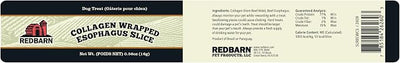 Redbarn Collagen-Wrapped Esophagus Slices 20-Pack Natural Dog Chews - Long Lasting Alternative to Traditional Rawhide for All Dog Sizes Grain-Free Beef Treats, Slow-Roasted