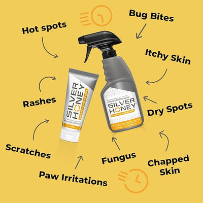 Absorbine Silver Honey Hot Spot & Wound Care Ointment for Dogs, Cats, Small Animals, 2oz Tube