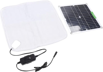 Cat Heating Pad, 12V 50W Fast Solar - Powered Pet Heating Pad for Dog with Portable Battery Case & Breathable Soft Mat for Outdoor/Car/Camping, Warmth Anywhere