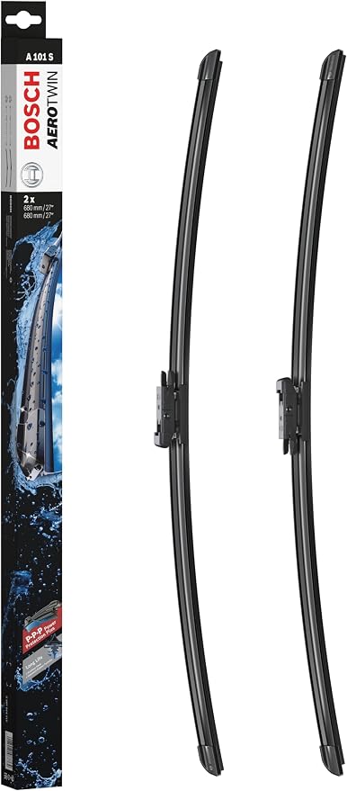BOSCH 3397014115 AeroTwin Wiper Blade Combo Pack - Set of 2 (27" & 27") | Driver and Passenger Side Original Equipment Replacement Blades