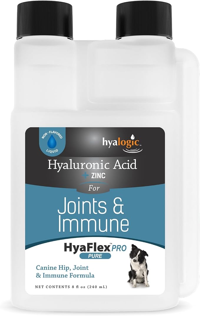 HyaFlex Pro Pure (8 fl oz) - Canine Hyaluronic Acid & Zinc Dog Supplement - Joint & Immune Dog Health Supplies - Liquid Canine Joint Supplement - Promotes Healthy Cartilage & Flexibility