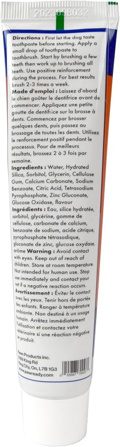 Paw Ready from Doggy Breath to Doggy Fresh Dog Dental Care Enzymatic Toothpaste for Dogs | Cleans Teeth and Freshens Breath | Safe for Puppies, Clinical Care, Banana Mint Flavor - 1 Pack 70g (2.5 oz)