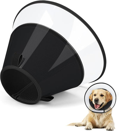 Dog Cone Collar with Soft Liner to Stop Licking, Elizabeth Recovery Collar After Surgery for Large Medium Dogs, Comfortable Pet Head Cone Alternative for Neutering Spay Injury (XS)