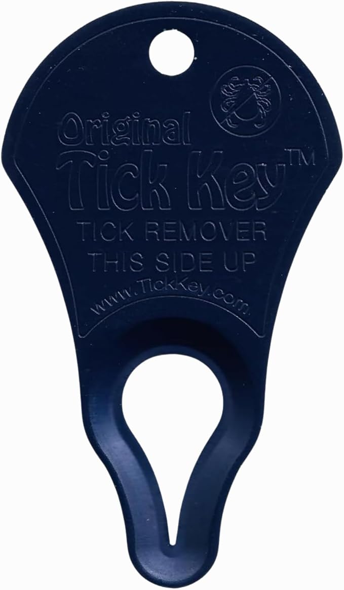 The Original Tick Key - Tick Detaching Device - Portable, Safe and Highly Effective Tick Detaching Tool (Navy)