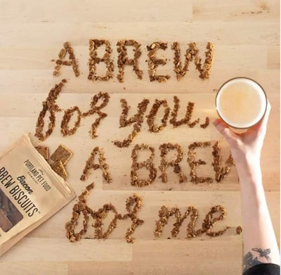 CRAFTED BY HUMANS LOVED BY DOGS Portland Pet Food Company Beef Broth Brew Biscuit Dog Treats (1 Pack, 5 oz Bag) – All Natural, Human-Grade, USA-Sourced and Made