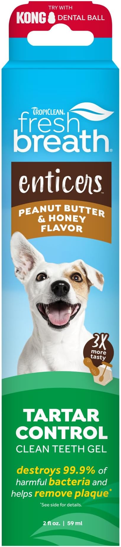 Fresh Breath - Dog Toothpaste - Dog Teeth Cleaning Peanut Butter & Honey Flavor - Freshens Breath and Cleans Teeth - 2oz