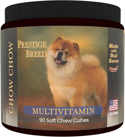 Chow Chow Multivitamins, 90 Count, Made in the USA with Real Bacon.