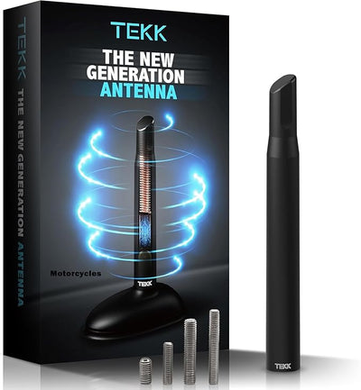 Tekk Short Antenna Compatible with 1998-2026 Motorcycles/Street Glide/Electra Glide/Road Glide/TRI Glide/Road King/Designed for Optimized FM/AM Reception / 4.8 Inches