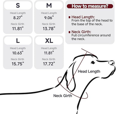 Nanaki Dog Calming Hoodie & Ear Cover,Large July 4th Head Wrap with Ear Pads - No-Shake Hematoma Protection,Noise Cancelling for Fireworks,Grooming,Blow Dryer & Bath,Ear Warmers