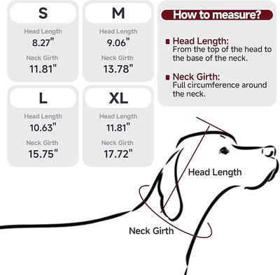 Nanaki Dog Calming Hoodie & Ear Cover,July 4th Head Wrap with Ear Pads - No-Shake Hematoma Protection,Noise Cancelling for Fireworks,Grooming, Blow Dryer & Bath,Ear Warmers
