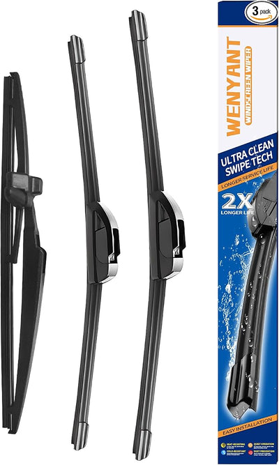 22"/20"/12" Windshield Wipers Compatible with Toyota 4Runner 2003 2004 2005 2006 2007 2008 2009 Front and Rear Wiper Blades for My Car Automotive Replacement (Set of 3)