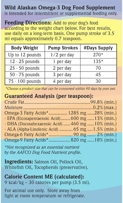 Wild Alaskan Skin & Coat Salmon Oil Based Omega-3 Supplement for Dogs 16 fl.oz.