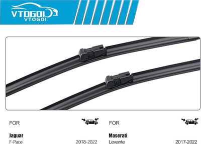 OEM Windshield Wiper Blades Replacement for Jaguar F-Pace 2018 2019 2020 2021 2022 Maserati Levante 2017-2022, All Weather Original Factory Quality Front & Rear Wipers Set 26"+18"+13" (Pack of 3)