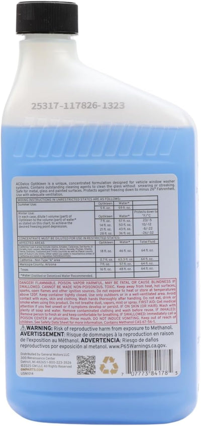 ACDelco GM Original Equipment 1051515 (01051515) Windshield Washer Solvent