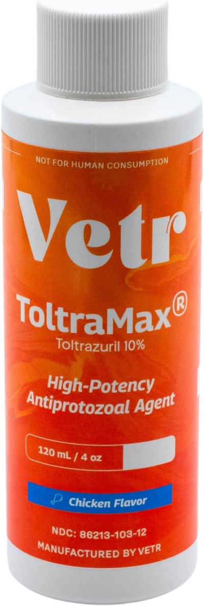 Toltrazuril 10.0% for Horses, Dogs, Cats, 120mL/4 Ounce, for Non-Food Chain Animals, Chicken
