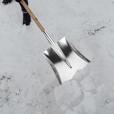 Totority Square Head Shovel, 12.59x7.48x1.57 in Metal Dustpan & Garbage Shovel for Fast Debris & Snow Removal, Rust-Resistant & Ergonomic Grip for Patios, Lawns, Driveways & Cars
