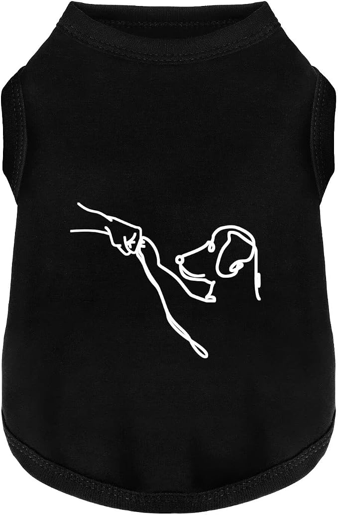 Discover Cozy Cotton Canine Wear: Lightweight, Breathable and Soft, Dog Shirt Vest with Eye-Catching Graphics(HIGH Five), Keeping Your Furry Friend Warm and Comfy! Black XS