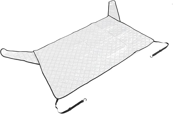 Car Rear Windshield Cover, Magnetic Auto Rear Window Snow Ice Protector 2 Layers All Weather Frost Dust Light Block, with 5 Powerful Magnets, for Most Car