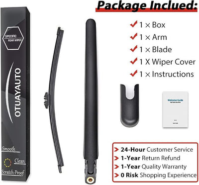 OTUAYAUTO Rear Wiper Arm Blade Replacement for Ford Explorer 2011-2023 Escape 2013-2023 Expedition, Lincoln MKX MKC Corsair Nautilus Back Windshield Wiper Assembly OEM Style All Weather BB5Z17526C